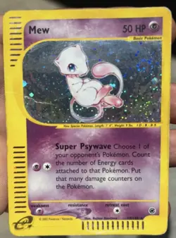 Pokemon Card- Mew-Expedition-Holo-19/165-Rare-ENG-PL-SWIRL - Image 3