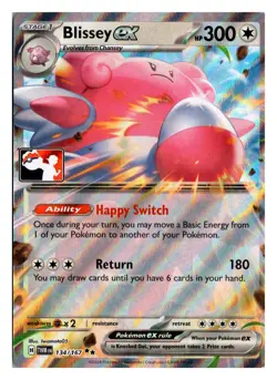 Blissey ex (Cosmos Holo) 134/167 Double Rare Prize Pack Series Cards Holo NM - Image 1
