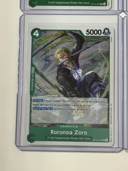 Roronoa Zoro OP13-037 Carrying On His Will 4 Foil Card Play Set Lot One Piece - Image 4