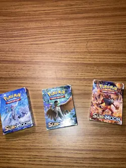 Pokemon Sun & Moon Trading Card Booster Packs Set of 3 - Image 1