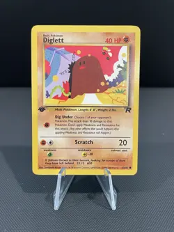Pokemon Card 1ST EDITION Diglett Team Rocket 52/82 WotC Vintage 2000 NM - Image 1