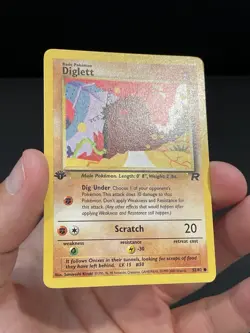 Pokemon Card 1ST EDITION Diglett Team Rocket 52/82 WotC Vintage 2000 NM - Image 4