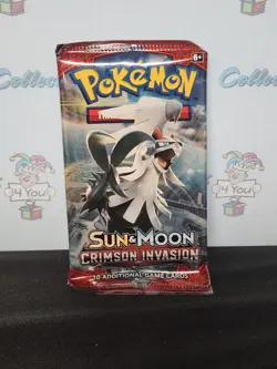 Pokemon 2017 Sun & Moom Crimson Invasion 10 Card Sealed Booster Pack - Image 1