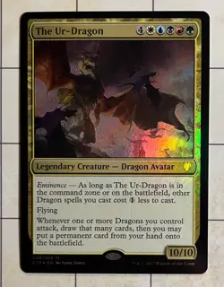 MTG The Ur-Dragon - Commander #48 Five-Color Card, Mythic Rare, English, Foil - Image 1