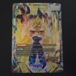 Dragon Ball Super Card Game Vegito Bonus Pack ALT ART Gold Stamp SR* FS09-16 - Image 1