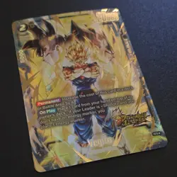 Dragon Ball Super Card Game Vegito Bonus Pack ALT ART Gold Stamp SR* FS09-16 - Image 3