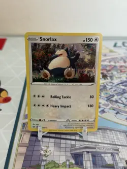 HD WHOLE SWIRL 🌀💫 Snorlax 140/202 Cosmos Holo Promo 2020 Nintendo Pokemon Card - Image 1