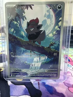 Pokemon TCG Zorua White Flare Illustration Rare Holo Card 142/086 NEAR MINT - Image 1