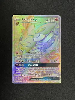 Sylveon GX 158/145 Guardians Rising Secret Rare Rainbow Holo Pokemon Card - Image 1