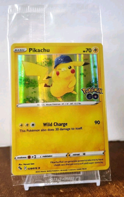 POKEMON PIKACHU 028/078 HOLO RARE POKEMON GO STORE PROMO CARD SEALED - Image 1