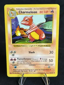 Charmeleon 24/102 Shadowless Base Set - Pokemon TCG Card Uncommon -LP - Image 1