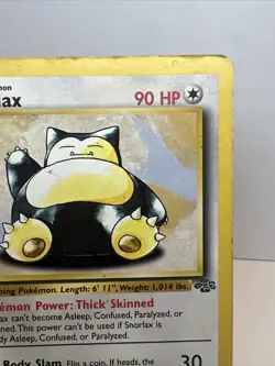 HP Snorlax 27/64 Regular Non-Holo Jungle AUTHENTIC Pokemon Card - Image 2