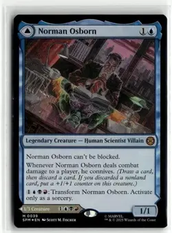 Norman Osborn Green Goblin 0039 FOIL Spider Man MTG Magic The Gathering Card NM - Image 1