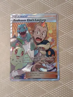 Pokemon Trading Card Professor Elm's Lecture 213/214 Lost Thunder FA Holo UR EN - Image 1