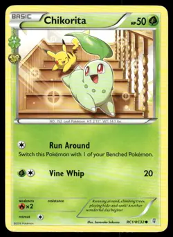 Pokemon Cards Chikorita RC1/RC32 Generations Common LP *2 - Image 1