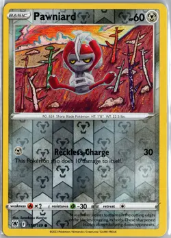 Pawniard 115/189 Common Astral Radiance Pokemon Reverse Holo Lightly Played - Image 1