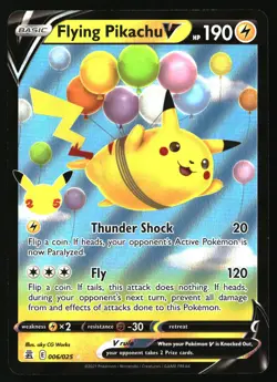 FLYING PIKACHU V 006/025 HOLO V RARE CELEBRATIONS POKEMON NEAR MINT - Image 1