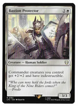 MTG Bastion Protector Lord of the Rings Commander (LTC) Rare Card #0162 Unplayed - Image 1