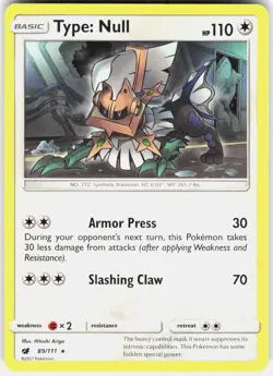 Type: Null (SM Crimson Invasion) 89/111 Rare Deck Exclusives Pokemon LP - Image 1