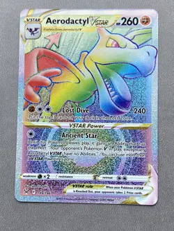 Aerodactyl VSTAR 199/196 NM Secret Rainbow SWSH Lost Origin Pokemon TCG - Image 1