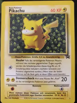 Pikachu |1 | Black Star Promo | deutsch | Base Set | Rare | Pokemon Karte | Rare - Image 1