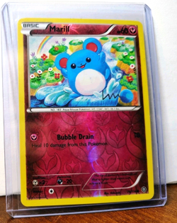 POKEMON MARILL 76/114 REVERSE HOLO STEAM SIEGE LP CUTE ART RAINBOW - Image 5