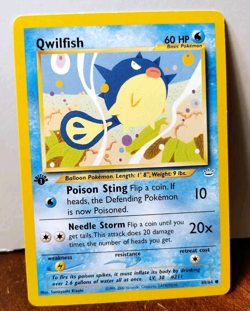 POKEMON QWILFISH 49/64 1ST EDITION NEO REVELATION LIGHTLY PLAYED - Image 1