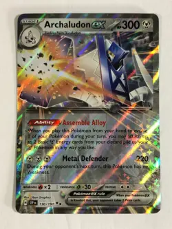 Pokemon TCG Surging Sparks Archaludon EX 130/191 Near Mint - Image 1
