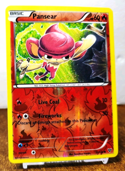 POKEMON PANSEAR 22/146 REVERSE HOLO XY BASE SET LP TOMOKAZU KOMIYA - Image 1