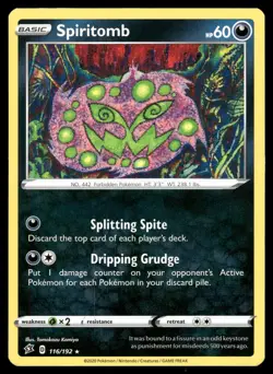 Spiritomb 116/192 Rare Rebel Clash Pokemon NM - Image 1