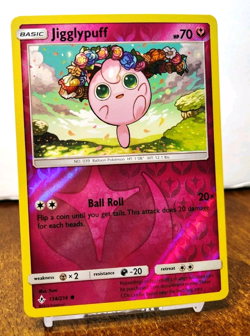 POKEMON JIGGLYPUFF 134/214 REVERSE HOLO UNBROKEN BONDS LP GREAT ART - Image 1