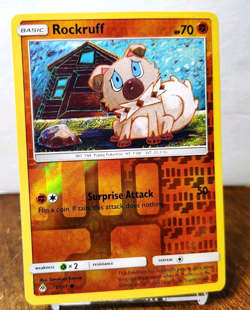 POKEMON ROCKRUFF 75/131 REVERSE HOLO FORBIDDEN LIGHT LP TOMOKAZU KOMIYA - Image 1
