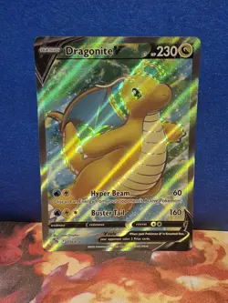 The Pokemon Company Dragonite V 076/078 Pokemon GO Full Art Holo Ultra Rare - Image 1