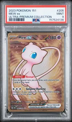 2023 Pokemon Ultra Premium Collection #205 Metal Mew Promo PSA 9 - Image 1