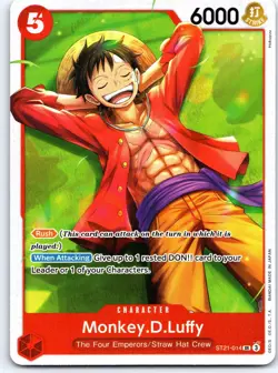 Monkey.D.Luffy (014) ST21-014 Starter Deck EX: Gear 5 One Piece Foil NM - Image 1