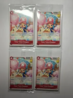 (4) x One Piece Promo Pack P-101 to P-107 Gol D Roger Tony Tony Chopper SEALED - Image 1