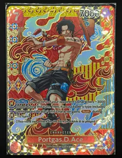 Bandai One Piece OP02 Portgas D Ace OP02-013 SP Super Parallel Foil Rush 7000 - Image 1