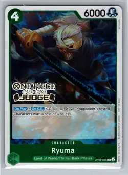 One Piece OP06-036 Ryuma Judge Pack Vol 4 Foil Stamped Promo NM - Image 1
