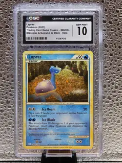 Pokemon TCG | Lapras 008/034 Trading Card Game Classic | CGC Gem Mint 10 - Image 1