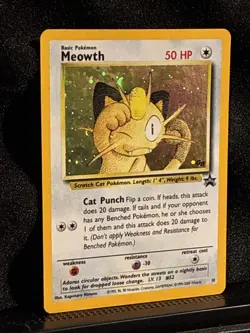 Meowth Promo 10 - Black Star GB Game Boy Stamped - Holo Rare Pokemon Card - Image 2