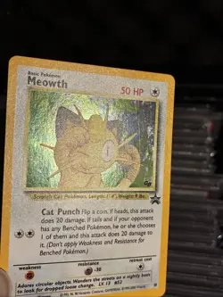 Meowth Promo 10 - Black Star GB Game Boy Stamped - Holo Rare Pokemon Card - Image 5