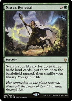 Nissa's Renewal 180/274 Battle for Zendikar MTG Rare - Image 1