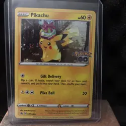 Pokemon Pikachu SWSH234 Cosmos Holo Black Star Promo Card Near Mint Condition - Image 1