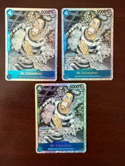 One Piece TCG Mr.3 (Galdino) OP16-056 SR Foil English x3 Cards - Image 1