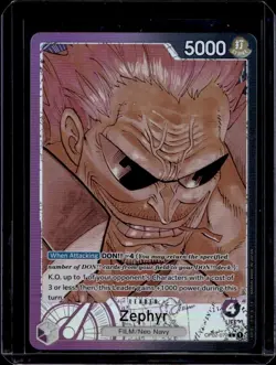 Zephyr Alternate Art Leader OP02-072 Paramount War Alt Art NM - Image 1