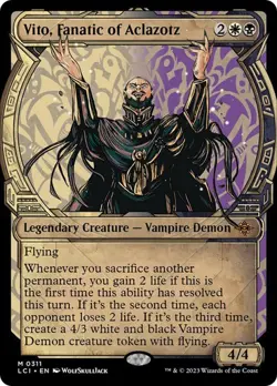 NM Borderless Vito, Fanatic of Aclazotz, MTG, LCI, Magic the Gathering, 311 - Image 1