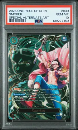 2025 ONE PIECE OP13-CARRYING ON HIS WILL SPECIAL ALTERNATE ART SMOKER PSA 10 - Image 1