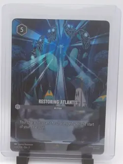 Disney Lorcana TCG Restoring Atlantis Archazia’s Island 222/204 Enchanted Foil - Image 1
