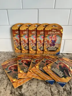Disney Lorcana TCG Wilds Unknown Sleeved Booster Packs - LOT of 10 - NEW Sealed - Image 1