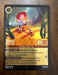 Disney Lorcana Jessie-Lively Cowgirl 20/204 Uncommon Amber EN Wilds Unknown - Image 1